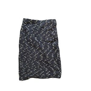 St John Collection Navy Blue Boucle Skirt Tweed Pencil XS